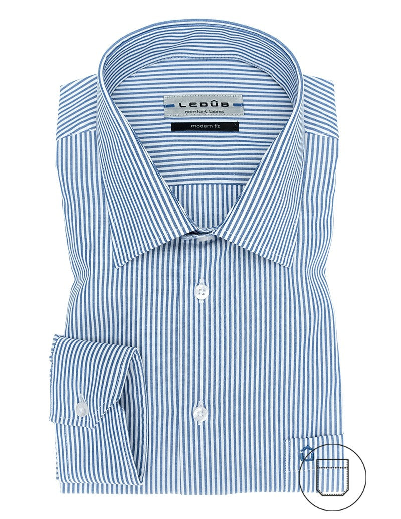 Modern Fit overhemd extra lange mouw semi spread