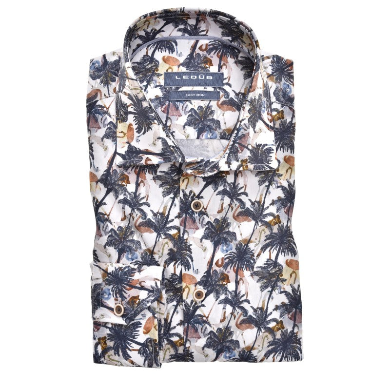 Modern Fit N shirt extra long sleeve semi spread easy care