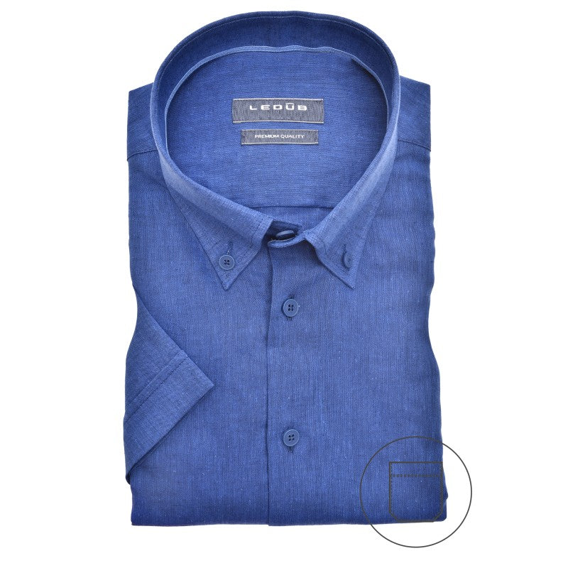 Modern Fit N overhemd korte mouw button down