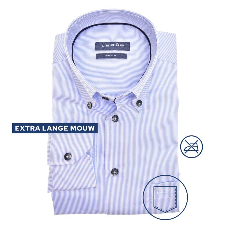 Modern Fit N overhemd extra lange mouw button down non iron