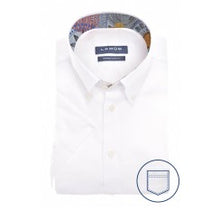 Load image into Gallery viewer, Modern Fit N shirt short sleeve button down linen
