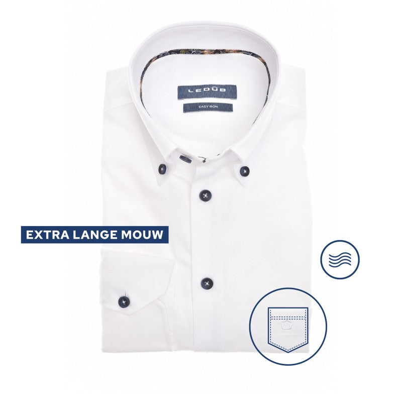 Modern Fit N overhemd extra lange mouw button down easy care