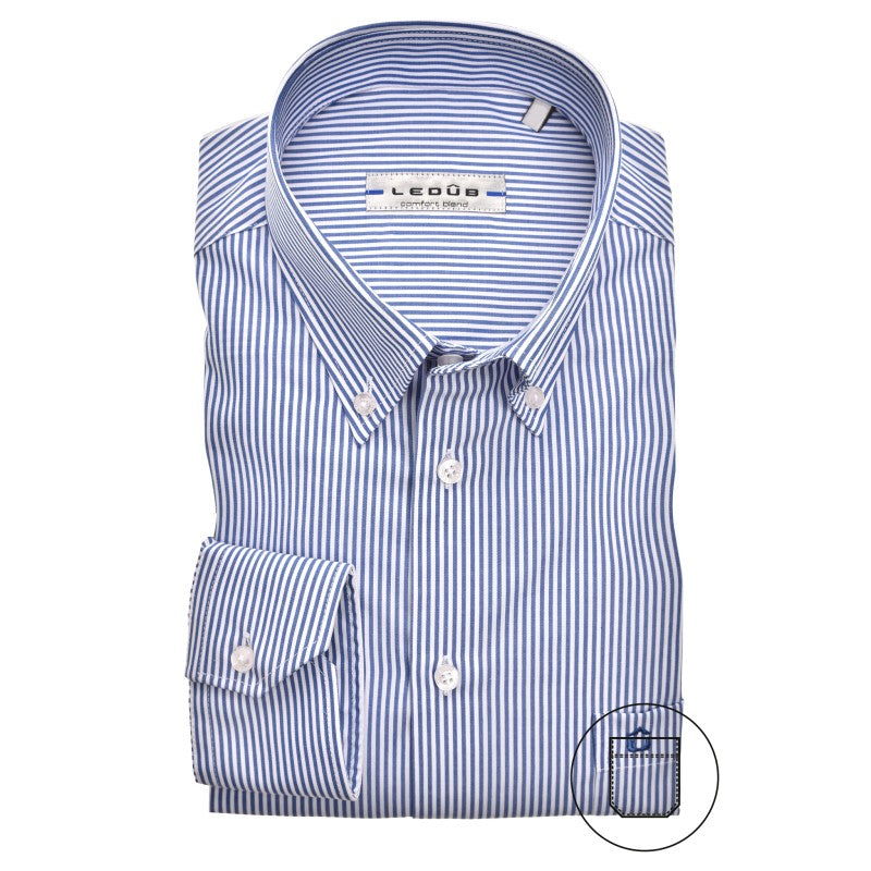 Modern Fit N overhemd lange mouw button down